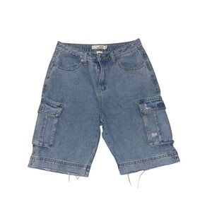 Mia & Madison Distressed Denim Cargo Shorts (Jorts) Size 5/27